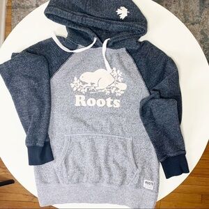 Roots Original Kanga Hoodie Salt & Pepper Women’s Size Small